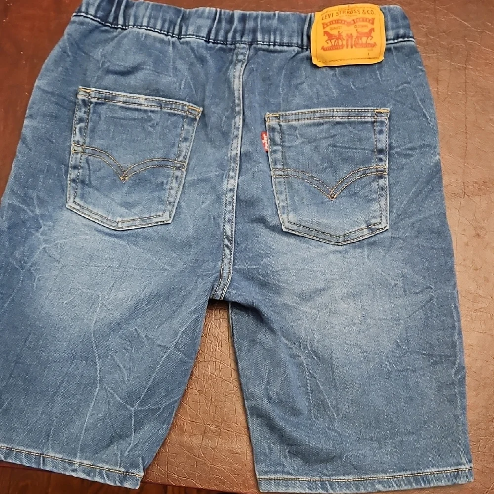 Levi's Girls Sz LG Classic Blue Skinny Bermuda Shorts - Picture 2 of 7